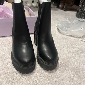 Black chunky boots